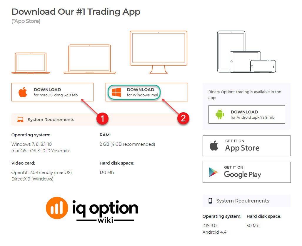 Download iq option app step 2