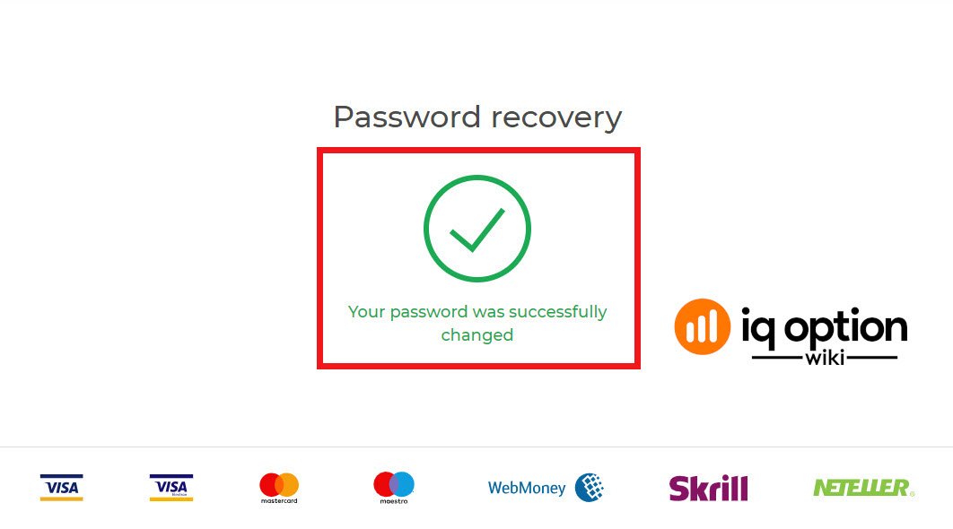 successful password recovery