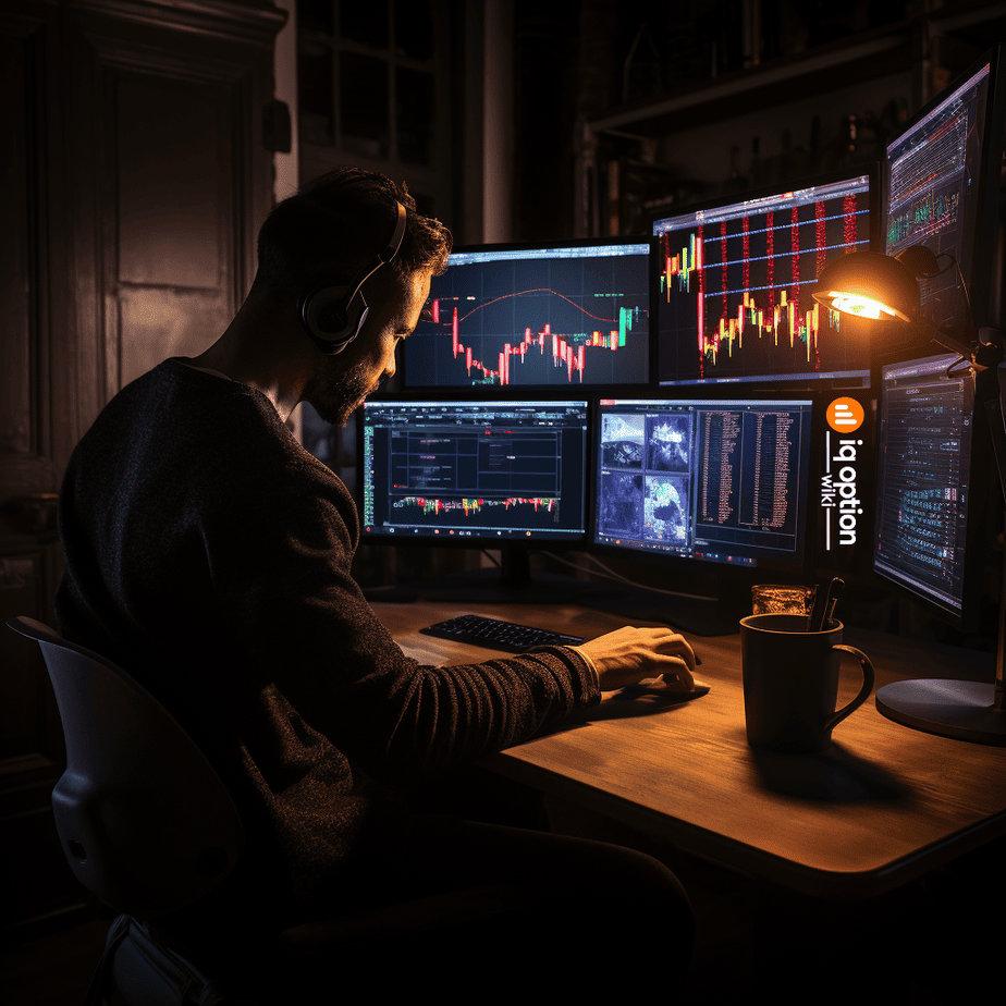 trader working on a charts